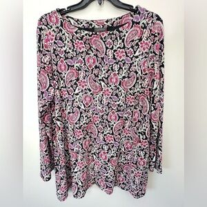 J.Jill Floral Paisley Blouse